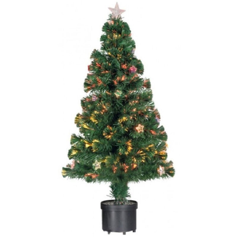 foto del prodotto trade shop traesio albero di natale fibra ottica stars 60cm 60 punte 9 stelle colore verde 