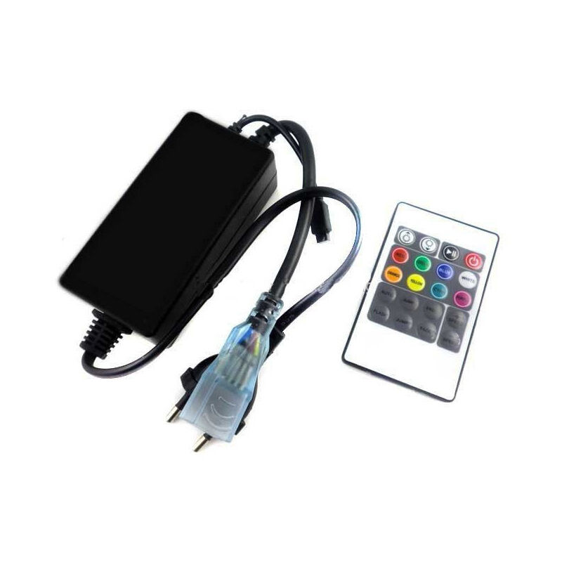 foto del prodotto trade shop traesio alimentatore 220v controller con telecomando per striscia a led rgb 5050 color 