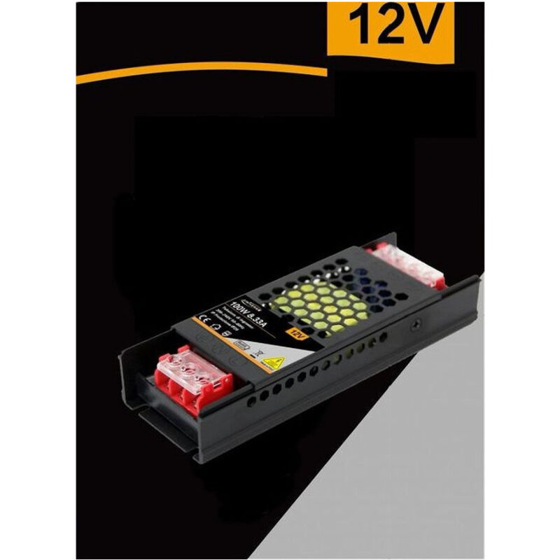 foto del prodotto trade shop traesio alimentatore slim stabilizzato 12v 100w switch trasformatore 8.33mha fhyla100w12v 