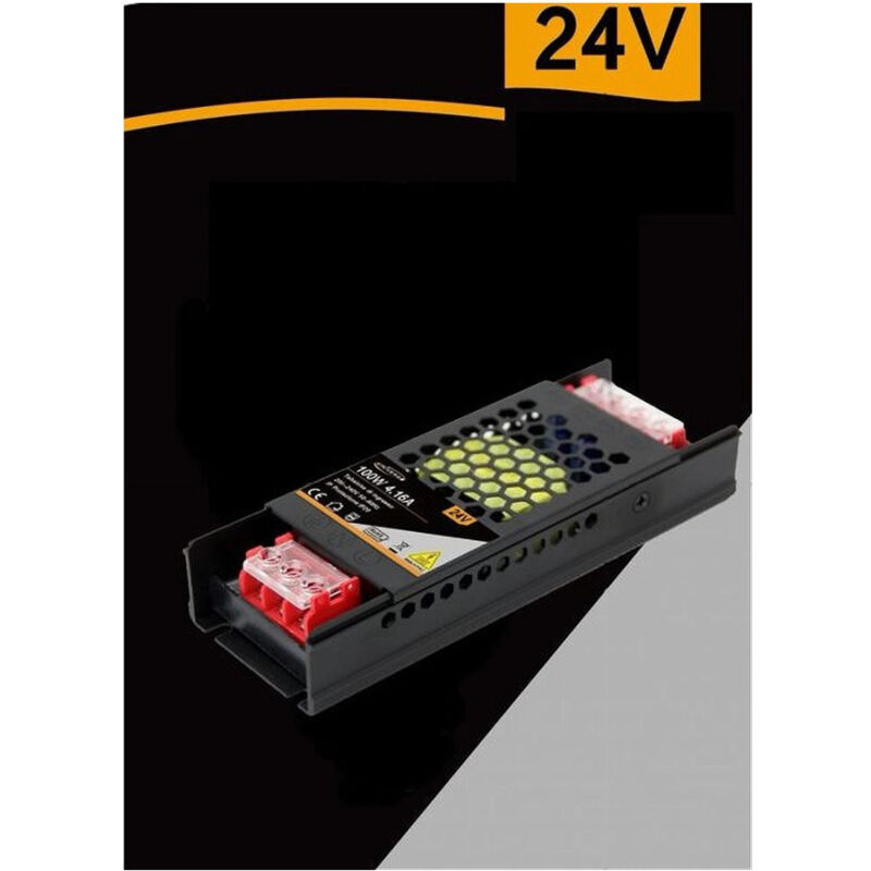 foto del prodotto trade shop traesio alimentatore slim stabilizzato 24v 100w switch trasformatore 4.16mha fhyla100w24v 