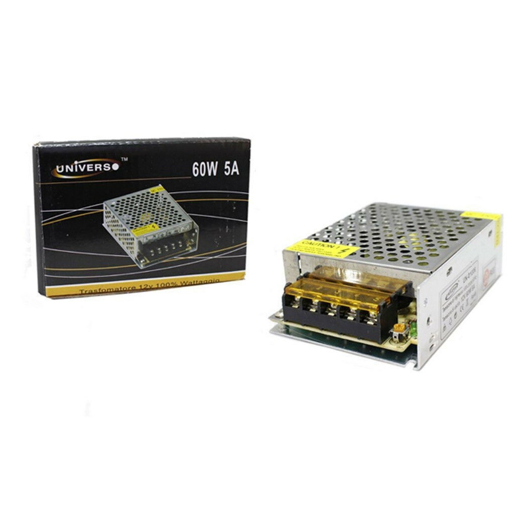 foto del prodotto trade shop traesio alimentatore stabilizzato 12v 5 a switch trasformatore 60 watt top quality s 5aa 
