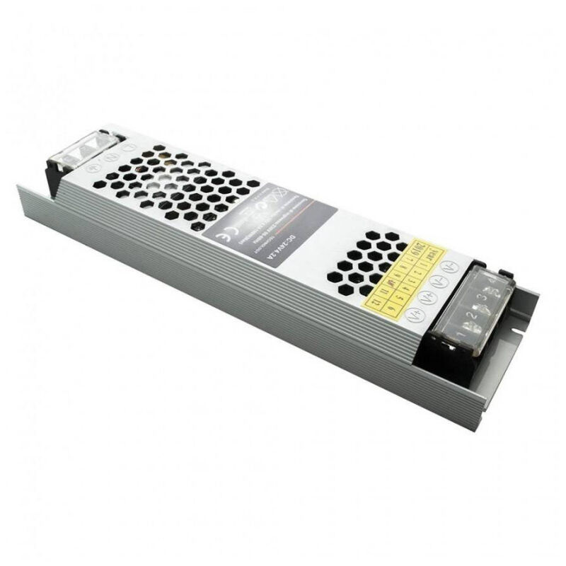 foto del prodotto trade shop traesio alimentatore stabilizzato 2 uscite 100 w slim trasformatore 24 v 4.2a s24v 100w 