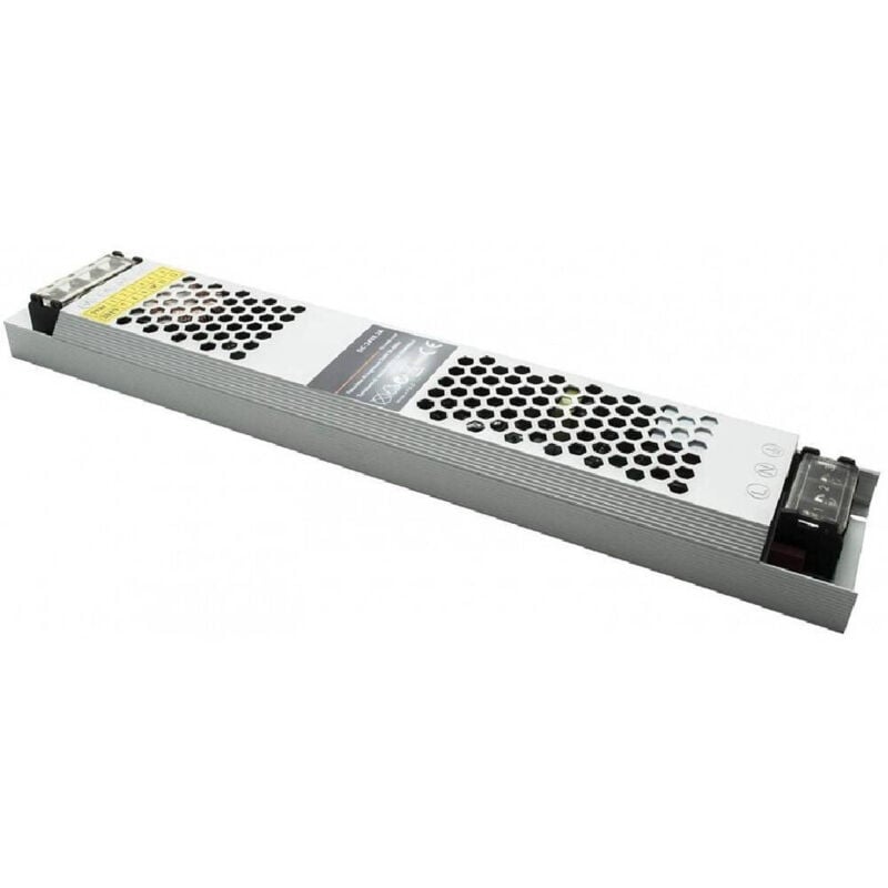 foto del prodotto trade shop traesio alimentatore stabilizzato 200watt slim trasformatore 24v 8.3a 2 uscite s24v 200w 