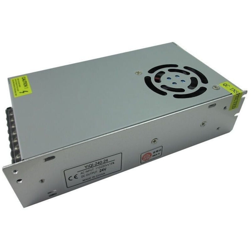 foto del prodotto trade shop traesio alimentatore stabilizzato switch trimmer 24v 15a ventiquattro volt con ventola 