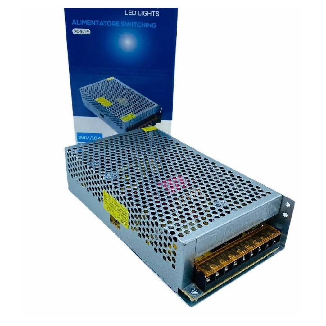 foto del prodotto trade shop traesio alimentatore stabilizzato trasformatore switching 20a 12v 250w 220v telecamere 
