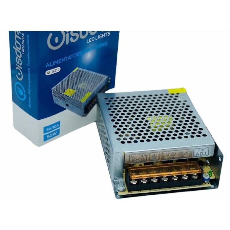 foto del prodotto trade shop traesio alimentatore stabilizzato trasformatore switching da 10a 5v 50w 100 220v 