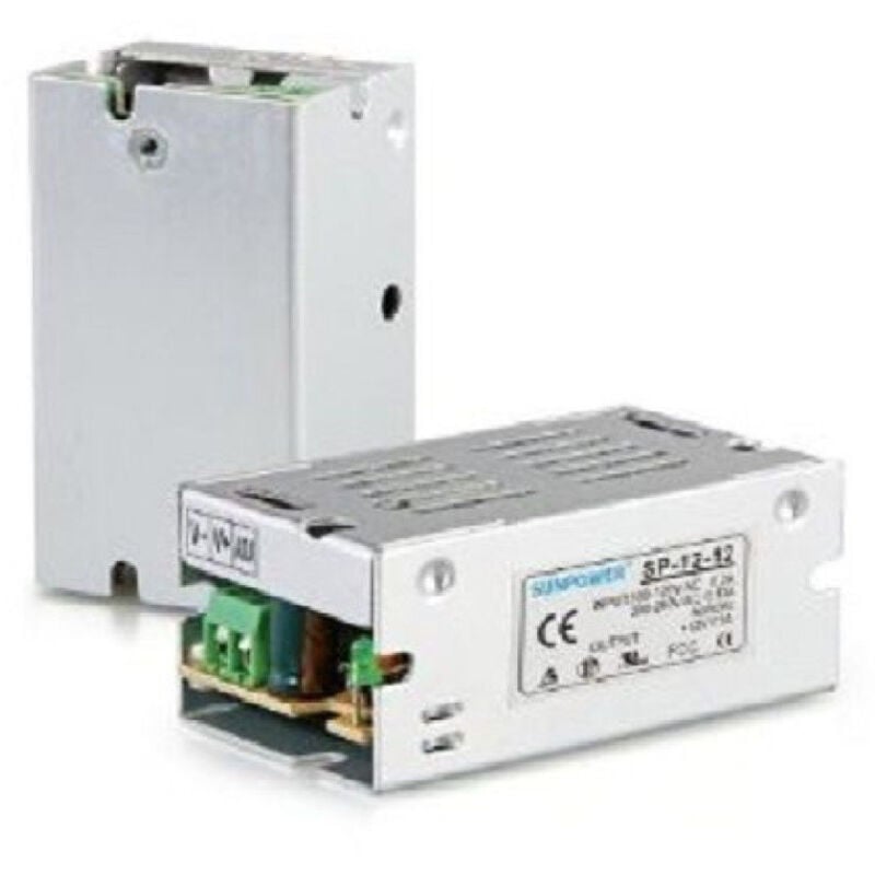 foto del prodotto trade shop traesio alimentatore trasformatore 220v12v 1a ampere 12 watt striscia led 