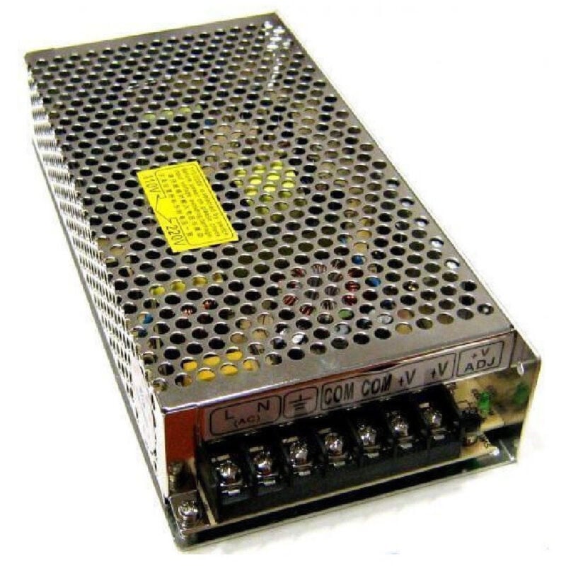 foto del prodotto trade shop traesio - alimentatore trasformatore con trimmer 110 - 220 v 12v 10a 10 a -