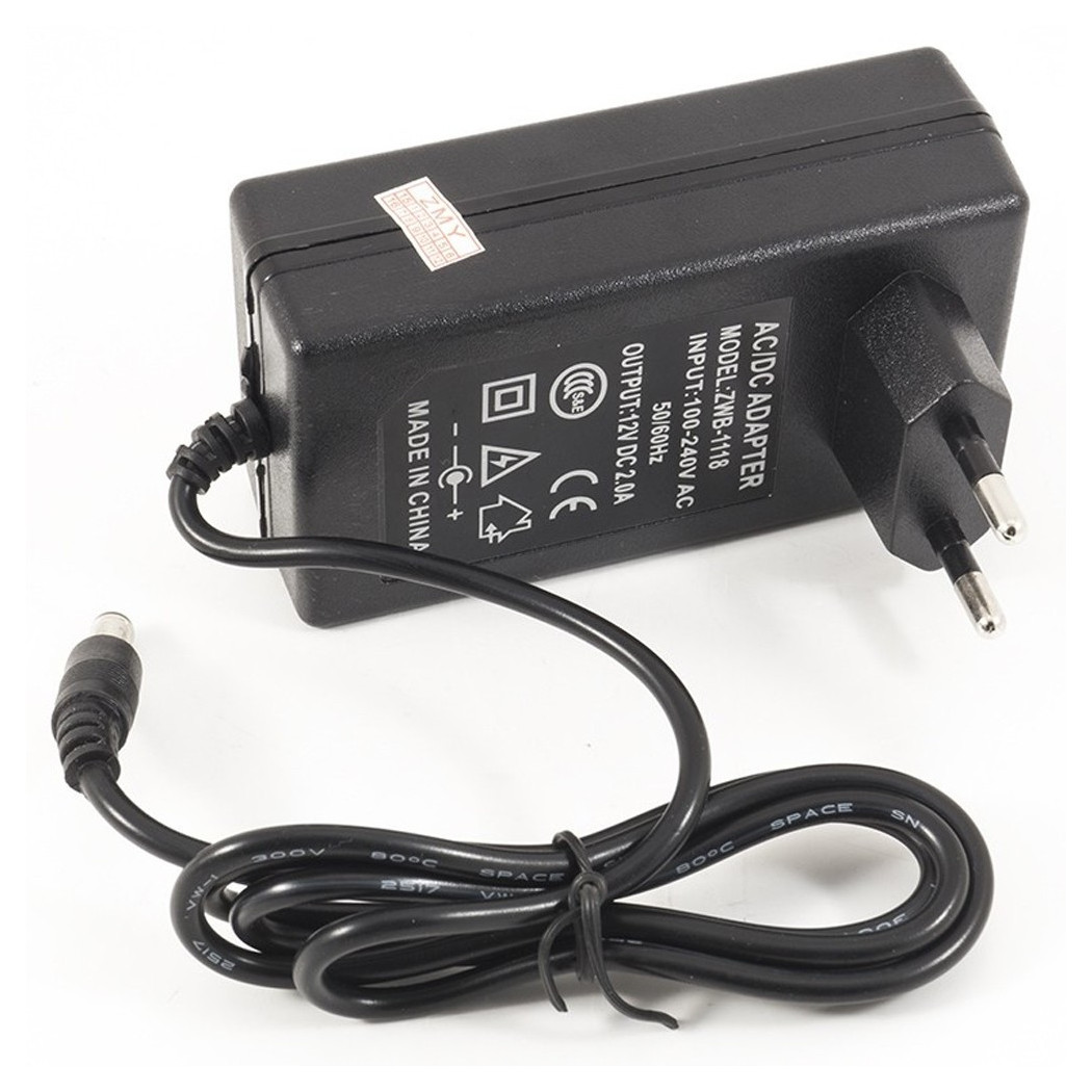 foto del prodotto trade shop traesio alimentatore trasformatore da 12v 2.1a per monitor tv apparecchiature elettriche 