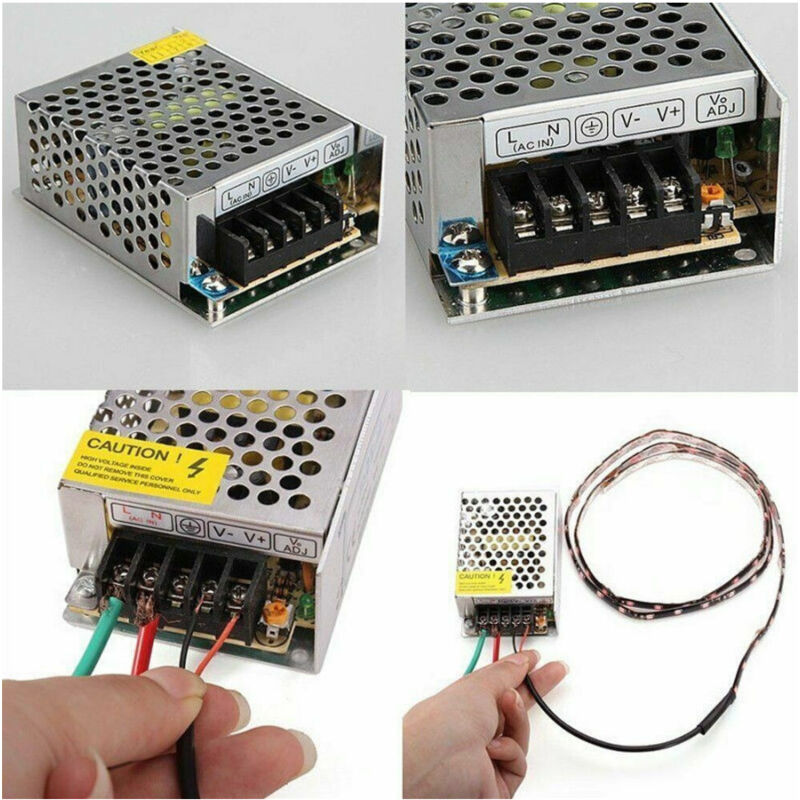 foto del prodotto trade shop traesio alimentatore trasformatore stabilizzato per strisce led 24v dc swintching ampere 3 ampere 