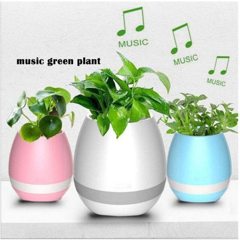 foto del prodotto trade shop traesio altoparlante cassa speaker bluetooth a forma di vaso pianta fiori impermeabile 