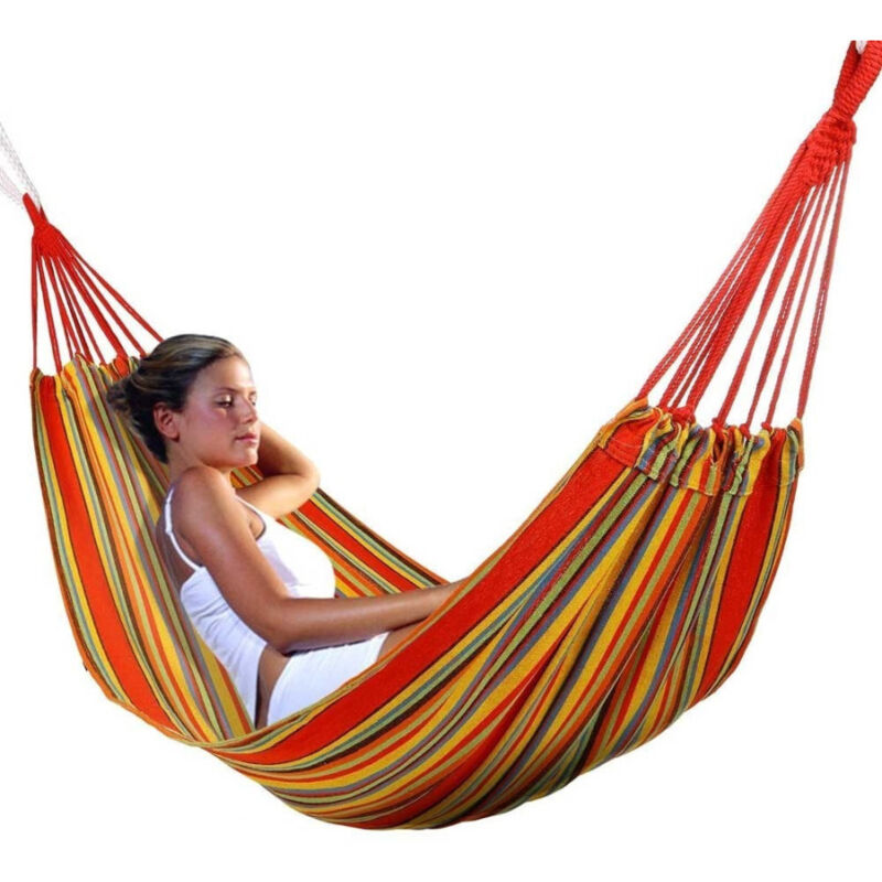 foto del prodotto trade shop traesio amaca da campeggio a sacco 80 x 180 cm relax giardino con sacca trasporto 
