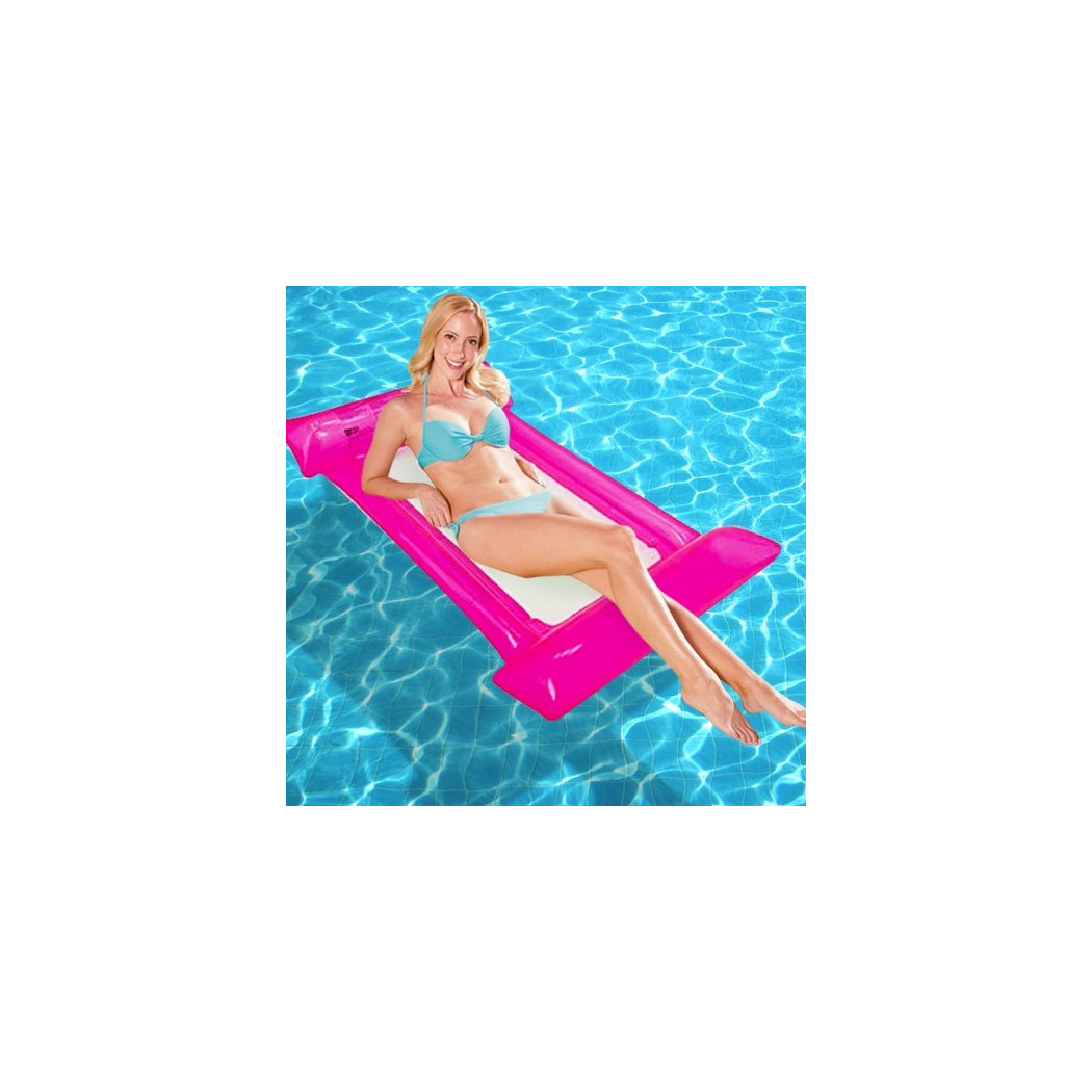 foto del prodotto trade shop traesio amaca materassino gonfiabile relax mare spiaggia piscina fondo a rete 2 colori 