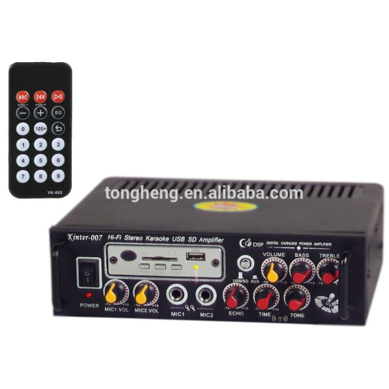 foto del prodotto trade shop traesio amplificatore audio stereo mp3 usb sd card radio fm 50w 2 ingressi rca ma 007 