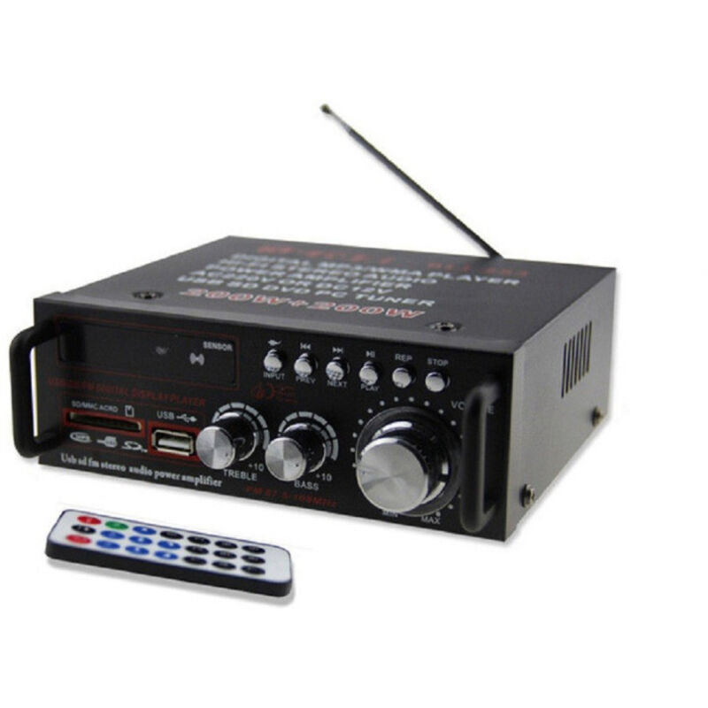 foto del prodotto trade shop traesio amplificatore blj 253 mini usb sd fm audio stereo auto moto mp3 hi fi 12v speaker 