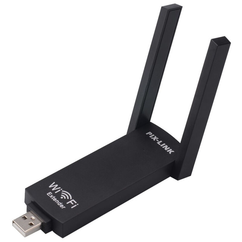 foto del prodotto trade shop traesio amplificatore segnale router usb 300mbps 2.4ghz wi fi 2 antenne wifi portatile 