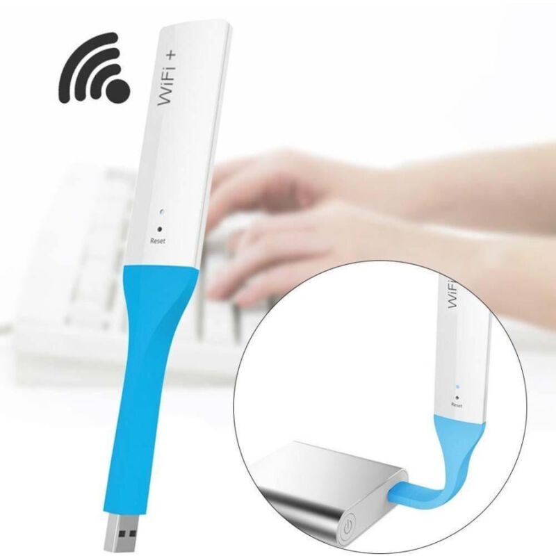 foto del prodotto trade shop traesio amplificatore segnale router usb150mbps 2.4ghz wifi range extender portatile 