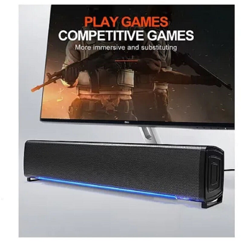 foto del prodotto trade shop traesio andowl altoparlanti q t125 speaker soundbar per pc potenziamento bassi e led alla base 