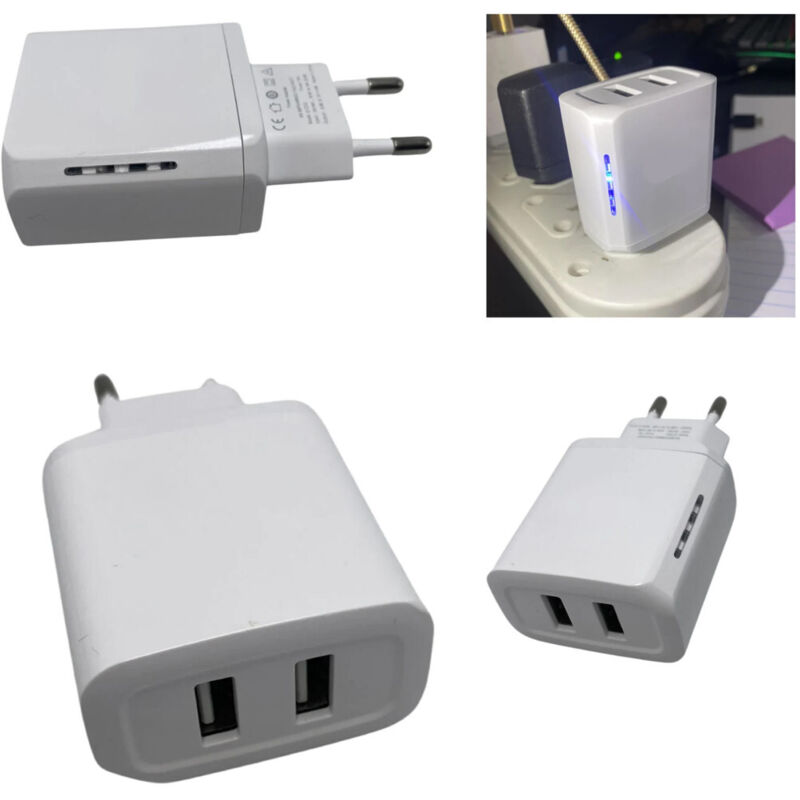foto del prodotto trade shop traesio andowl caricatore alimentatore caricabatterie 18w 5v 4,8a con doppia entrata usb q cd10 