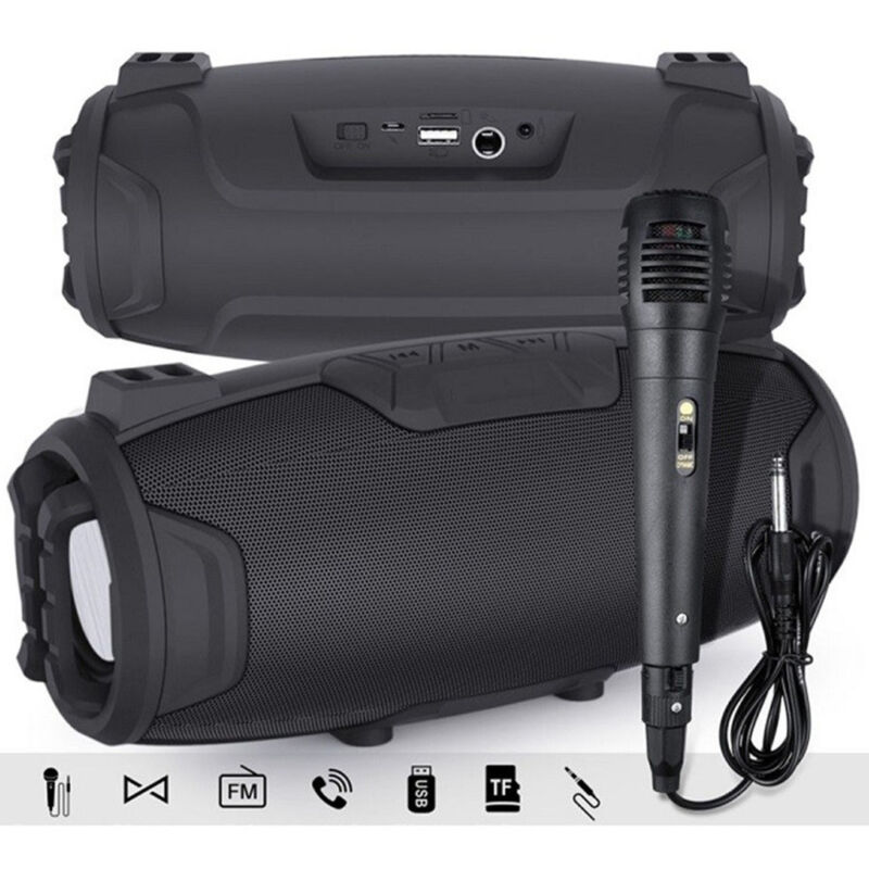 foto del prodotto trade shop traesio andowl cassa speaker wireless bluetooth microfono radio usb tf card portatile q yx525 