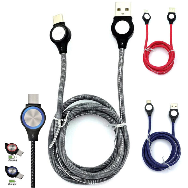 foto del prodotto trade shop traesio andowl cavo di ricarica rapida per android attacco type c a usb 2.0 con luce 1mt q t51b 
