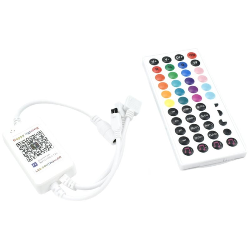 foto del prodotto trade shop traesio andowl controller wi fi wireless con telecomando per striscia led rgb 12v 6a q dl50 