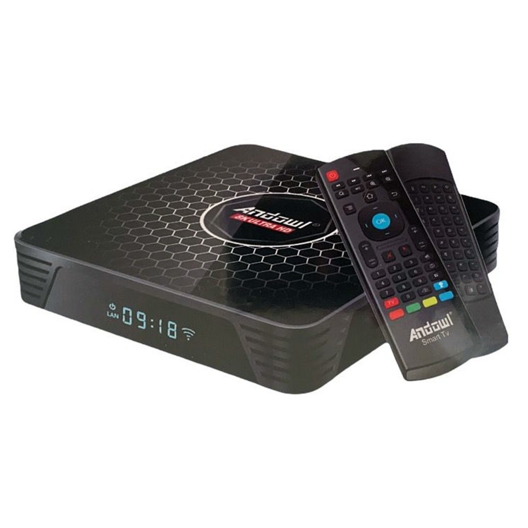 foto del prodotto trade shop traesio andowl decoder tv box android 12 smart tv 99 4gb ram 64 gb rom ultra hd 8k media player 