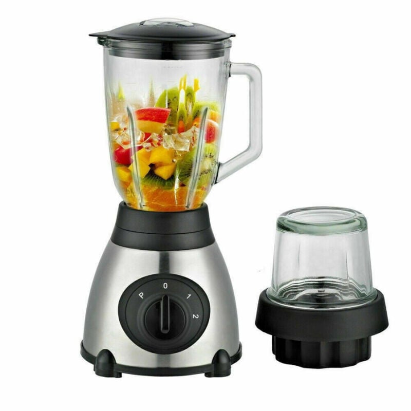 immagine 0 del prodotto trade shop traesio andowl frullatore 2 in 1 pulse lama acciaio 1000w brocca vetro 1,5lt 1 piccola q fr60 