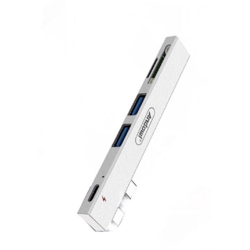 foto del prodotto trade shop traesio andowl hub usb q hu810 5in1 da tipo c a hub usb per macbook pro con connessione tipo c 
