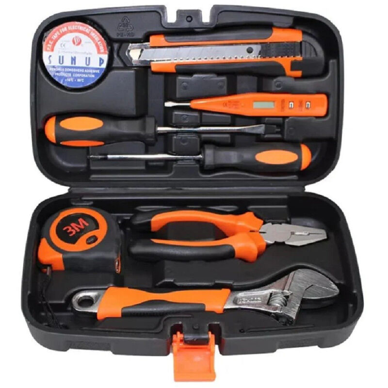 foto del prodotto trade shop traesio andowl kit attrezzi multiuso 8 in 1 valigia cassetta con 8 strumenti fai da te q jy20 