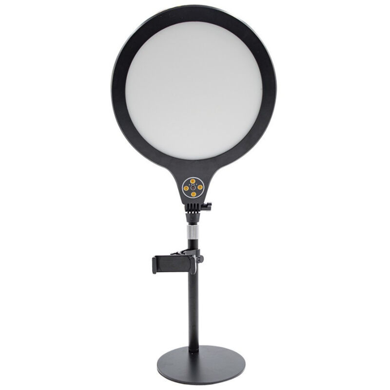 foto del prodotto trade shop traesio andowl lampada professionale con supporto per cellulare selfie fotografie video q t136 