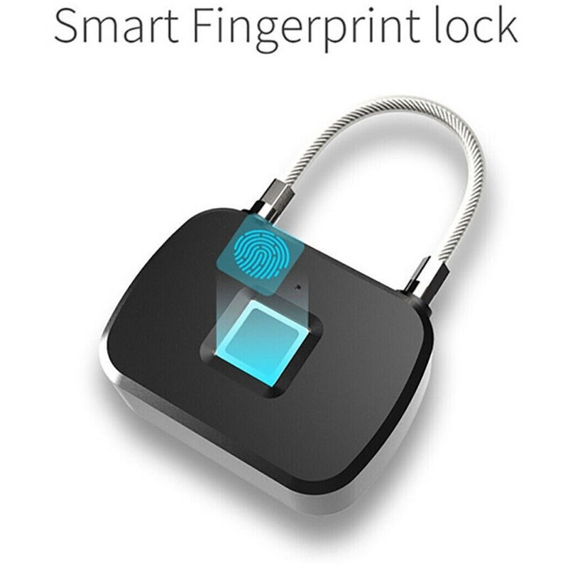 foto del prodotto trade shop traesio - andowl - lucchetto serratura smart impronta digitale telecomando senza chiave app q-p63 -