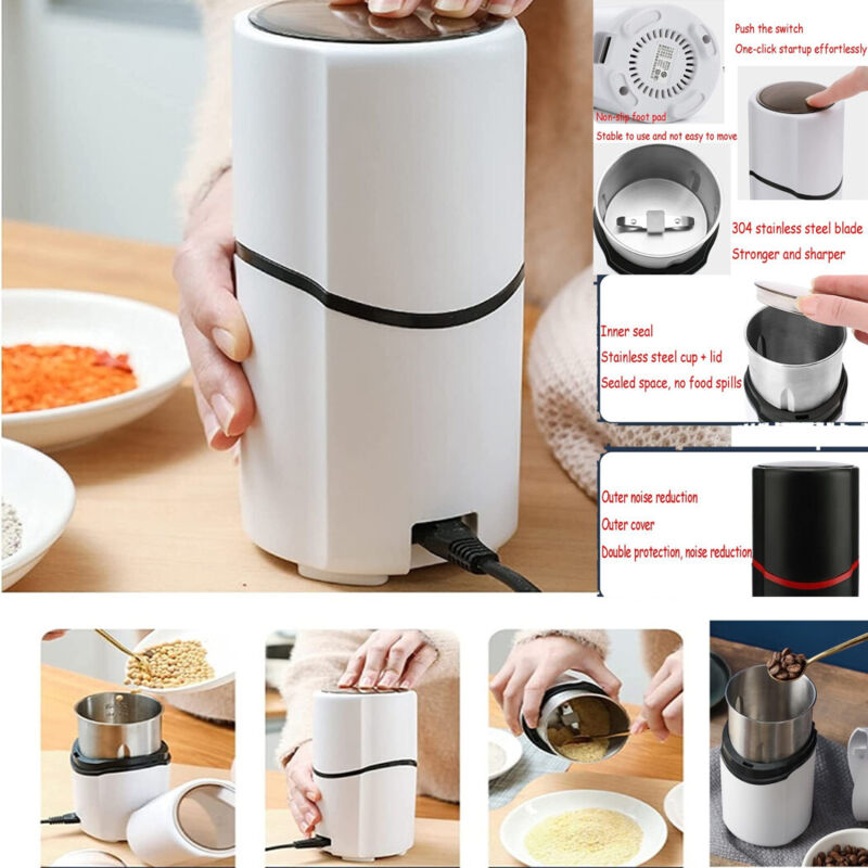 foto del prodotto trade shop traesio andowl macinacaff elettrica lame acciaio per macinare chicchi di caff spezie q ym168 
