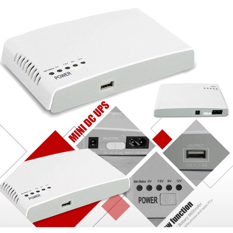 foto del prodotto trade shop traesio andowl mini ups alimentatore portatile batteria ricaricabile q a212 17 w backup router 