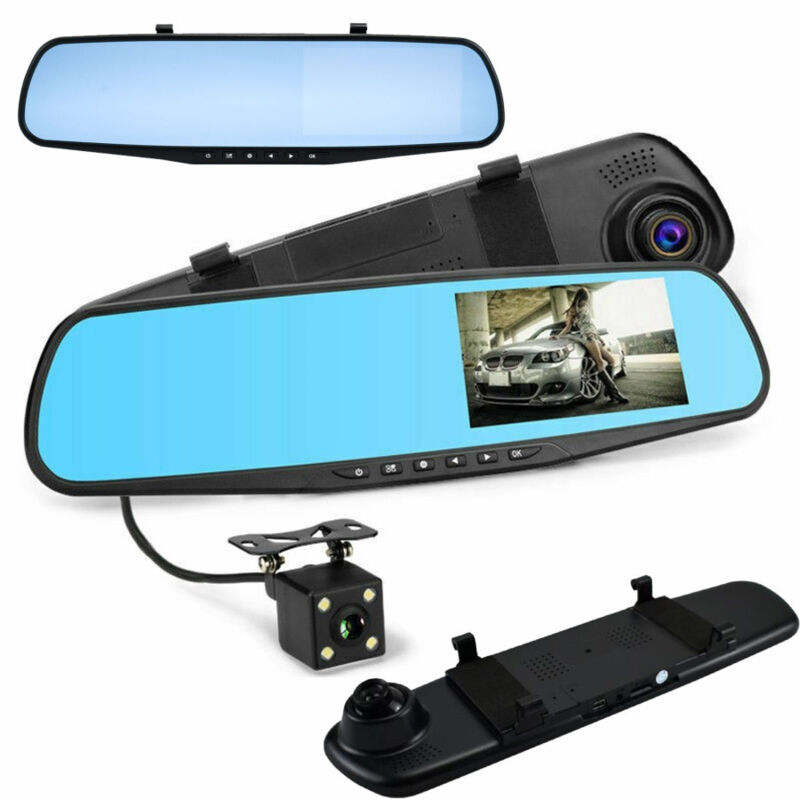 foto del prodotto trade shop traesio andowl monitor per specchietti auto 4,5 q ca599 con videocamera anteriore posteriore hd 