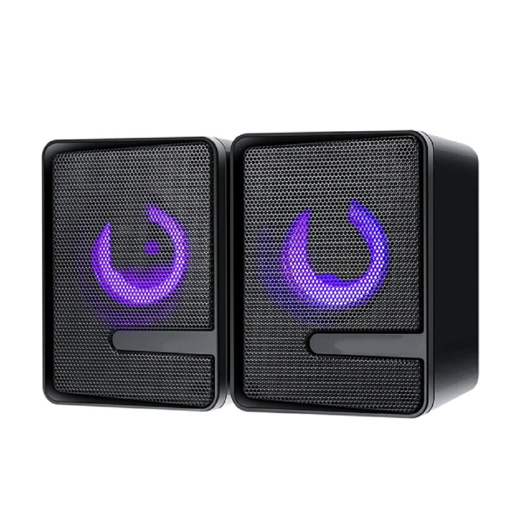 foto del prodotto trade shop traesio andowl set altoparlanti speaker per bassi con illuminazione a colori rgb per pc q t126 