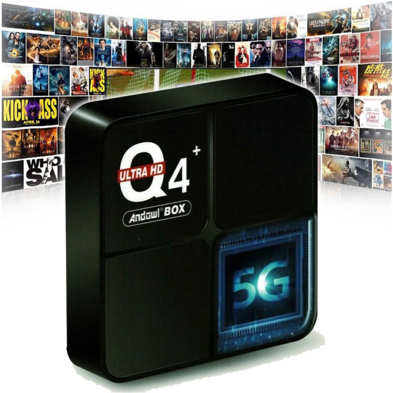 foto del prodotto trade shop traesio andowl smart tv box 4 gb ram 64 gb q4 mini mini pc android 10 ultra 6k telecomando 