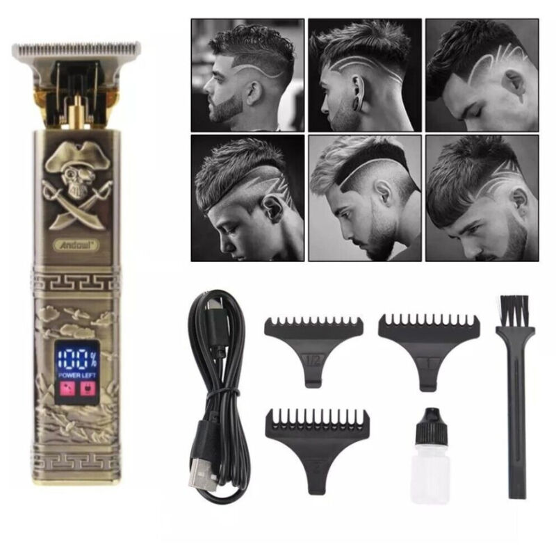 foto del prodotto trade shop traesio andowl taglia capelli rasoio elettrico regola barba 3 pettini ricaricabile usb q tf51 