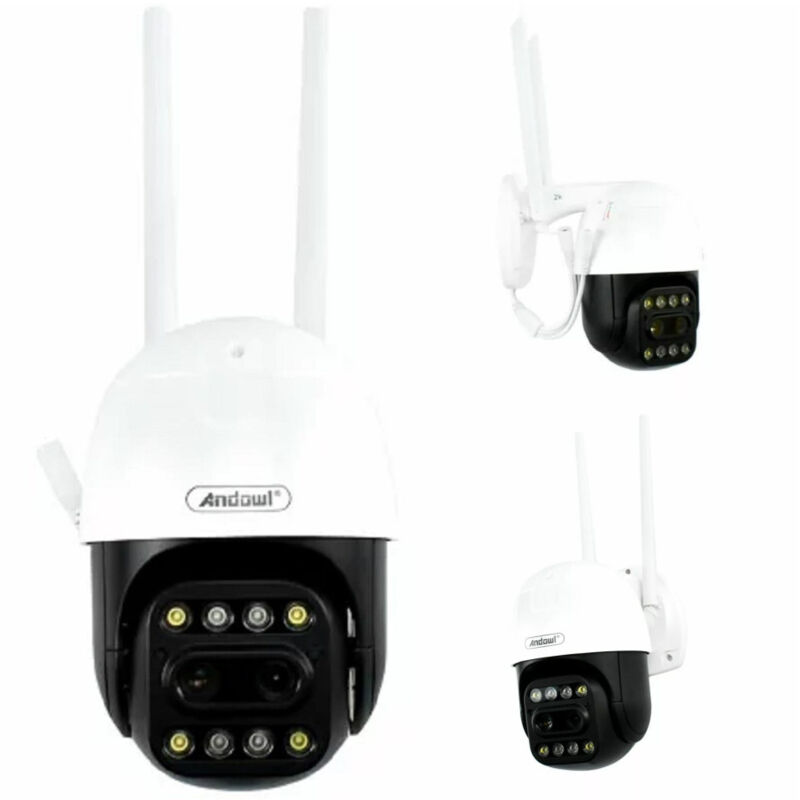 foto del prodotto trade shop traesio andowl telecamera panoramica di sicurezza ip 2khd wifi ai dome 360 impermeabile q s700 