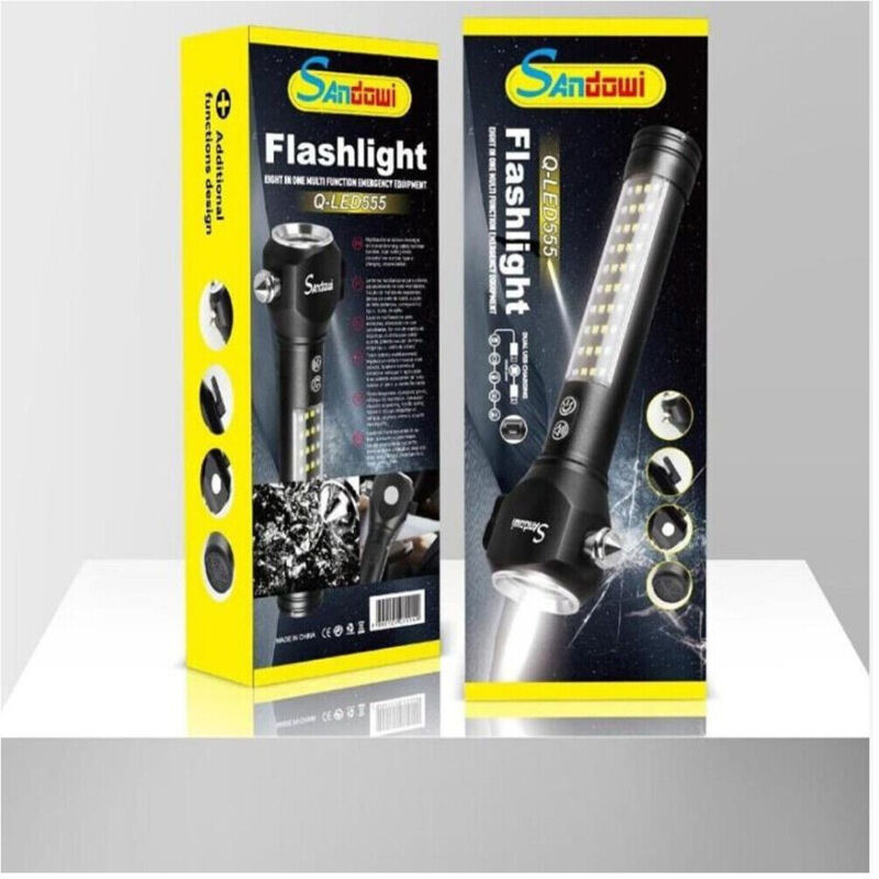 foto del prodotto trade shop traesio andowl torcia led flashlight accessorio casa esterni emergenza multifunzione q led55 