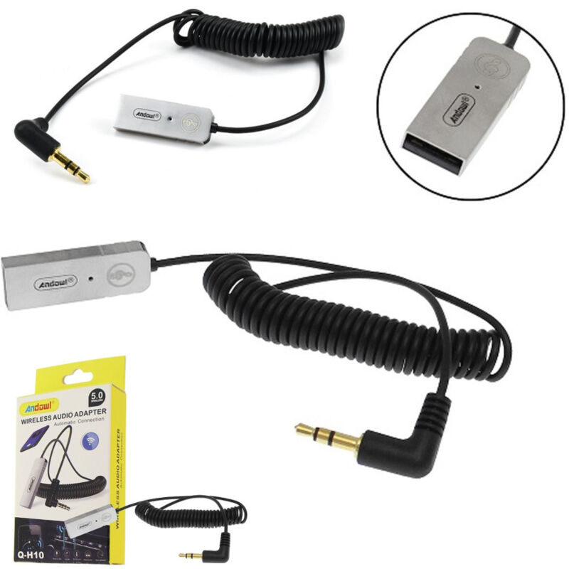 foto del prodotto trade shop traesio andowl trasmettitore audio wireless bluetooth plug play con usb jack da 3,5 mm q h10 