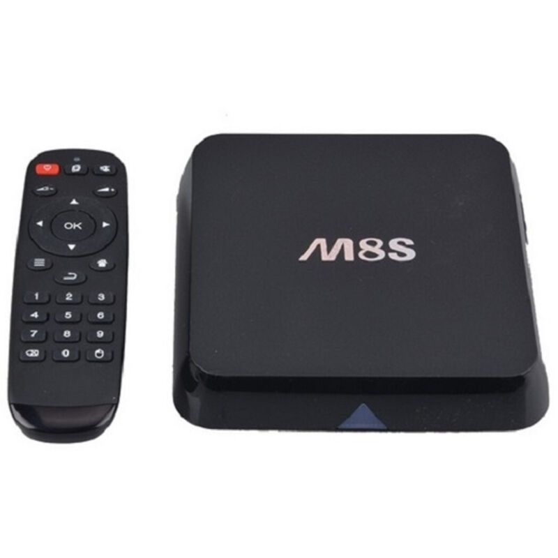 foto del prodotto trade shop traesio android tv s8w tv 4k ultra hd box 1gb 1.5 ghz smart wifi bluetooth usb hdmi 