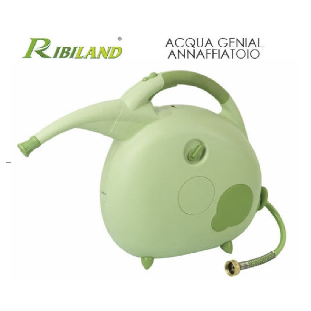 foto del prodotto trade shop traesio annaffiatoio irrigatore con avvolgitubo automatico piante giardino giardinaggio 