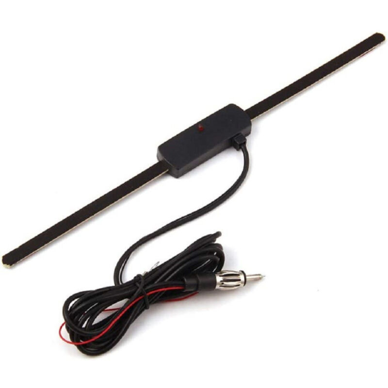 foto del prodotto trade shop traesio antenna autoradio universale radio am fm patch montaggio parabrezza 48 960 mhz 