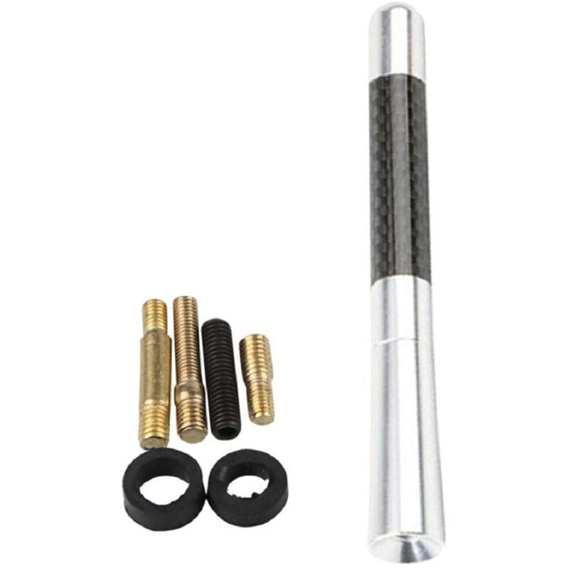 foto del prodotto trade shop traesio antenna sportiva universale per auto 12 cm accessori ricambio autoradio argento 