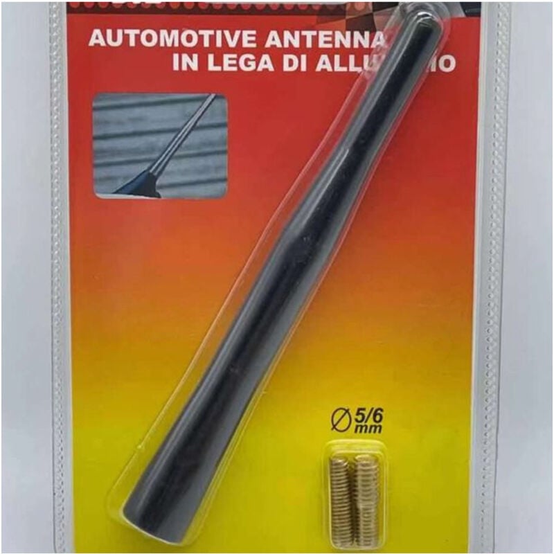 foto del prodotto trade shop traesio antenna universale mini 12 cm corta am fm colore nero per autoradio radio dab 