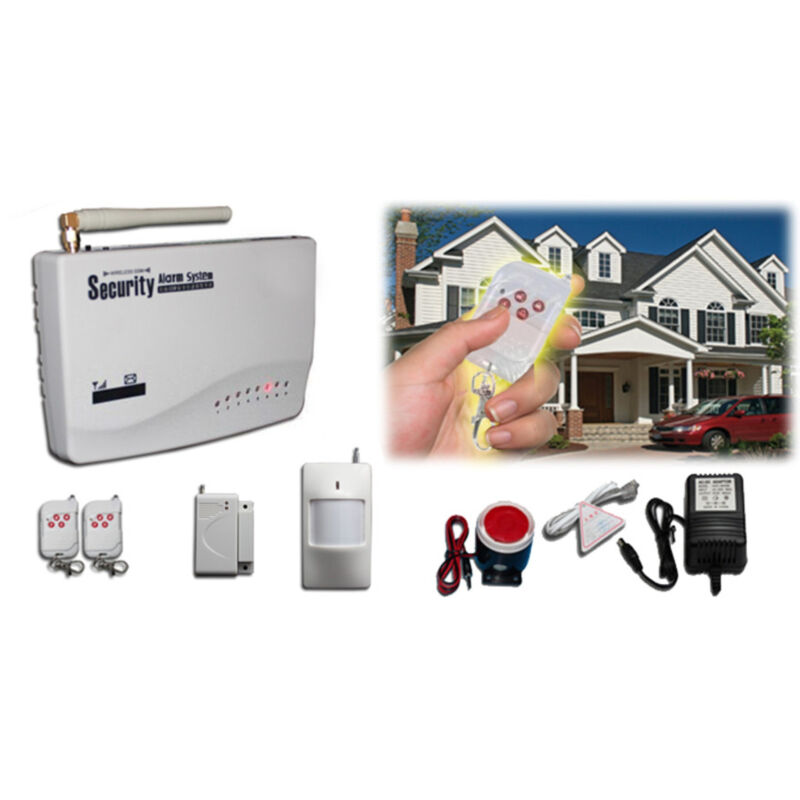foto del prodotto trade shop traesio antifurto sistema di allarme senza fili wireless con combinatore gsm sirena casa 