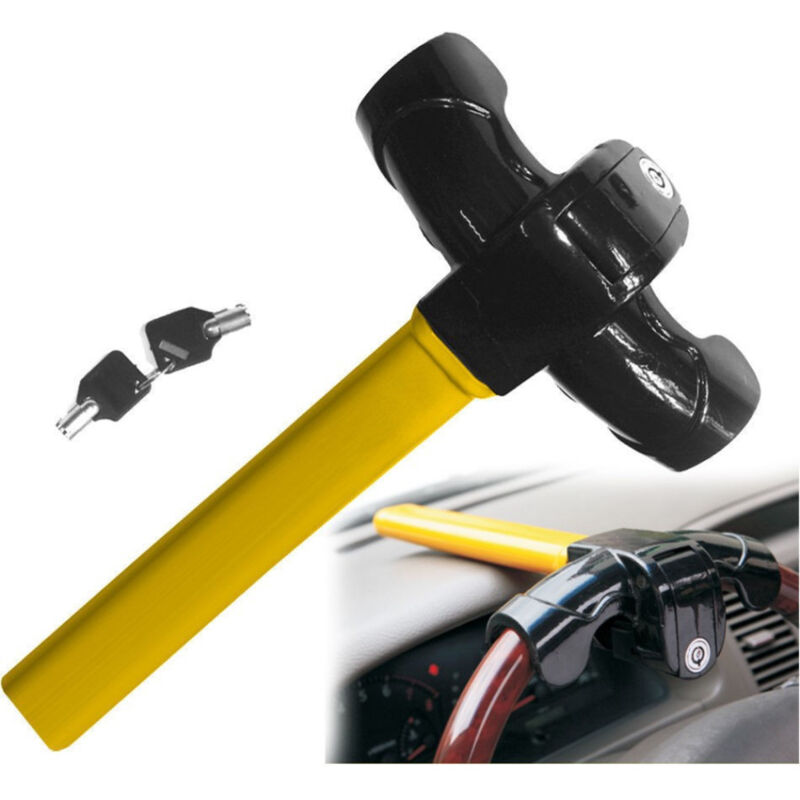 foto del prodotto trade shop traesio antifurto universale sicurezza auto blocca sterzo volante blindosterzo macchina 