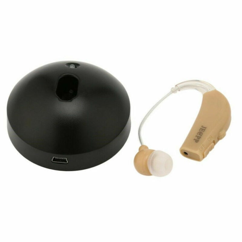 foto del prodotto trade shop traesio apparecchio acustico regolabile usb ricaricabile in ear amplificatore acustico 