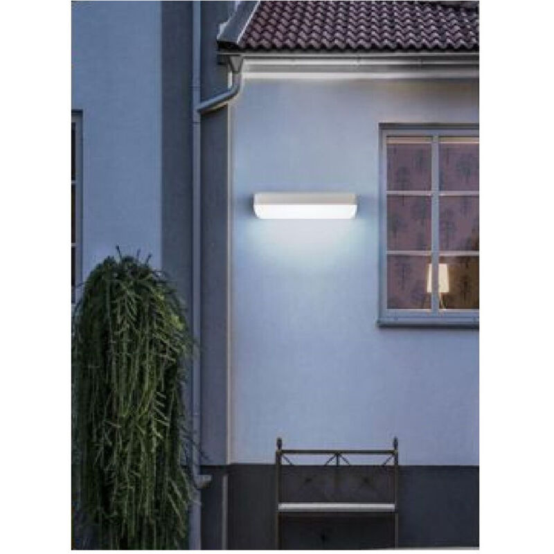 foto del prodotto trade shop traesio applique bianco da esterno 12w luce fredda 6500k naturale 4000k calda 3000k es63 bianco freddo 